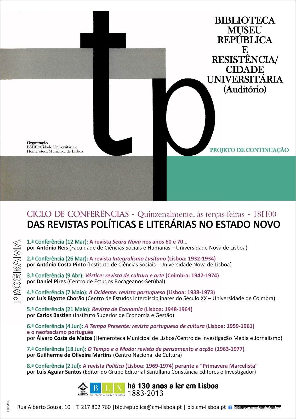 Revistas Politicas Literarias Estado Novo_Ciclo conferencias_BMRR_Hemeroteca LX